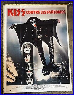 Vintage KISS'ATTACK OF THE PHANTOMS' 1978 FRENCH MOVIE POSTER 47x63 HUGE