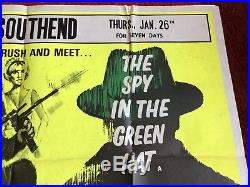 Vintage MAN FROM UNCLE SPY IN THE GREEN HAT Movie UK QUAD POSTER Thriller 1960s