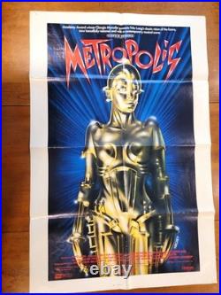 Vintage METROPOLIS Movie Poster, Giorgio Moroder, Lang 1984, 41 x 27 inches