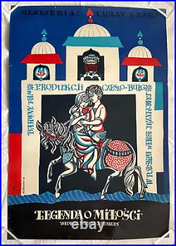 Vintage Marian Stachurski Polish Film Poster LEGENDA O MILOSCI (LEGEND OF LOVE)