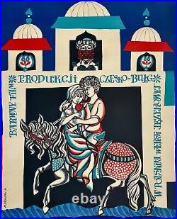Vintage Marian Stachurski Polish Film Poster LEGENDA O MILOSCI (LEGEND OF LOVE)