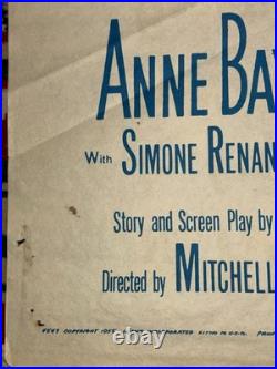 Vintage Mid Century Crime Drama Movie Poster Bedevilled CinemaScope 1955 MGM