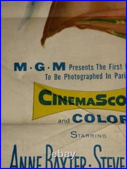 Vintage Mid Century Crime Drama Movie Poster Bedevilled CinemaScope 1955 MGM