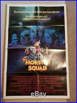 Vintage Monster Squad Original 27x41 Folded Movie Poster Andre Gower Robby Kiger