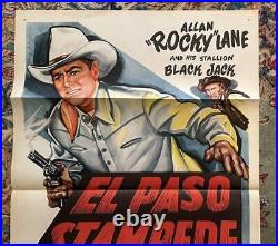 Vintage Movie Film Advertising Poster El Paso Stampede