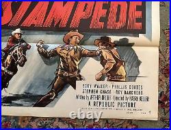 Vintage Movie Film Advertising Poster El Paso Stampede