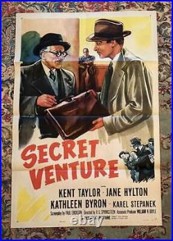 Vintage Movie Film Advertising Poster Secret Venture