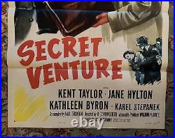 Vintage Movie Film Advertising Poster Secret Venture