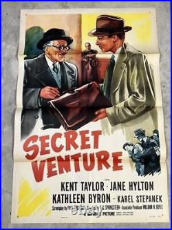 Vintage Movie Film Advertising Poster Secret Venture