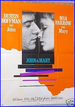 Vintage Movie Poster 1969 John & Mary Dustin Hoffman Mia Farrow