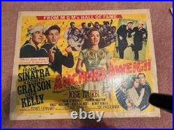 Vintage Movie Poster 1/2 SH Anchors Aweigh R55 Frank Sinatra Gene Kelly