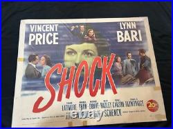 Vintage Movie Poster 1/2 SH Shock 1946 Vincent Price Lynn Bari