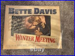 Vintage Movie Poster 1/2 SH Winter Meeting B 1948 Bette Davis Jim Davis