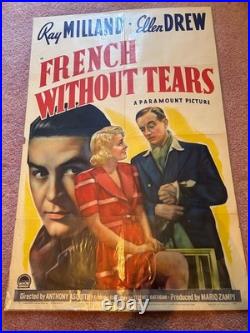 Vintage Movie Poster 1 SH French Without Tears 1939 Ray Milland