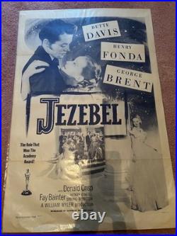 Vintage Movie Poster 1 SH Jezebel R56 Bette Davis Henry Fonda