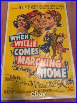 Vintage Movie Poster 1 SH When Willie Comes Marching Home 1950 Dan Dailey