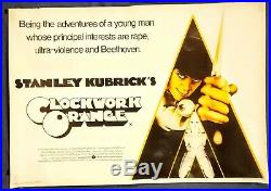 Vintage Movie Poster A CLOCKWORK ORANGE STANLEY KUBRICK 1971 BRITISH QUAD