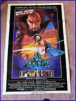 Vintage Movie Poster Advance 1 SH Flash Gordon 1980 Sam J. Jones
