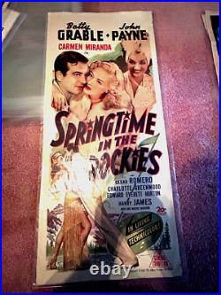 Vintage Movie Poster Australian Springtime in the Rockies 1942 Betty Grable
