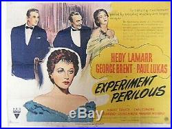 Vintage Movie Poster Experiment Perilous Hedy Lamarr George Brent