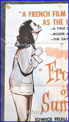 Vintage Movie Poster FRUITS OF SUMMER French Racy Risque Adult Original 27x41