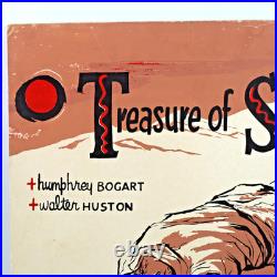 Vintage Movie Poster Humphrey Bogart Treasure of Sierra Madre Old Original 19x14