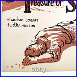 Vintage Movie Poster Humphrey Bogart Treasure of Sierra Madre Old Original 19x14
