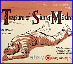 Vintage Movie Poster Humphrey Bogart Treasure of Sierra Madre Old Original 19x14