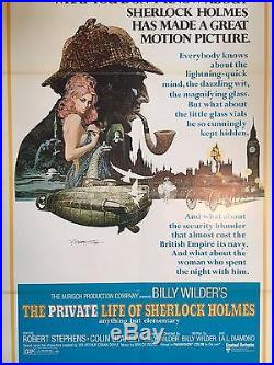 Vintage Movie Poster The Private Life of Sherlock Holmes Signed Robert McGinnis