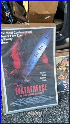 Vintage Movie Promo Posters One Sheet Originals LOT of 5 Movies Texas Chainsaw