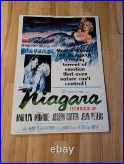 Vintage Niagra Movie Poster Marilyn Monroe 1971 28x20 Rare Litho Made In USA