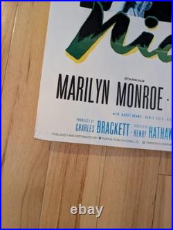Vintage Niagra Movie Poster Marilyn Monroe 1971 28x20 Rare Litho Made In USA