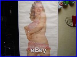 Vintage Original 1950s Life Size Pin Up Marilyn Monroe Bikini Poster 21.5X62