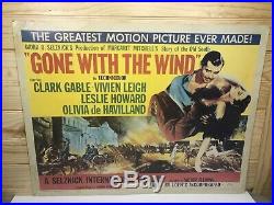 Vintage Original 1954 Gone With the Wind Movie Poster Lowes Inc. R54/204 Framed