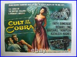Vintage Original 1955 CULT of the COBRA Movie Poster noir Sci-Fi # 1
