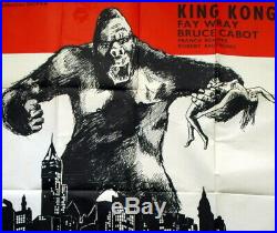 Vintage Original 1960s KING KONG Movie Poster Film sci-fi science fiction art