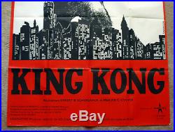 Vintage Original 1960s KING KONG Movie Poster Film sci-fi science fiction art