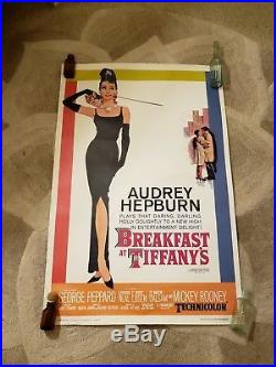 Vintage Original 1961 Breakfast At Tiffany's Poster Audrey Hepburn