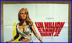 Vintage Original 1966 ONE MILLION YEARS BC Movie Poster REQUEL WELCH Sci-Fi Art