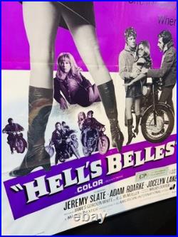 Vintage Original 1969/ Hell's Belles /Movie Poster/ Jocelyn Lane / 27x41