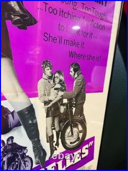Vintage Original 1969/ Hell's Belles /Movie Poster/ Jocelyn Lane / 27x41