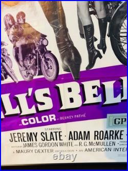 Vintage Original 1969/ Hell's Belles /Movie Poster/ Jocelyn Lane / 27x41