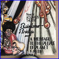Vintage Original 1970s Aquarius Theater Rainbow Bridge Film Poster Donna Divine