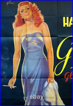 Vintage Original 1970s GILDA RITA HAYWORTH Movie Poster Film Noir Art 1sh