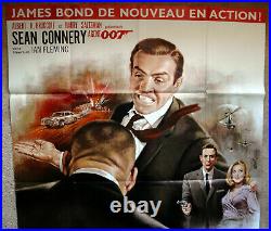 Vintage Original 1970s JAMES BOND 007 GOLDFINGER Movie Poster 1sh Film art
