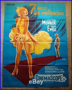 Vintage Original 1970s MARILYN MONROE 7 Year Itch Movie Poster Film Art 1sh