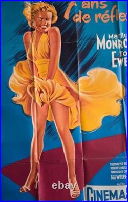 Vintage Original 1970s MARILYN MONROE SEVEN YEAR ITCH Movie Poster Film Art