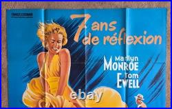 Vintage Original 1970s MARILYN MONROE SEVEN YEAR ITCH Movie Poster Film Art