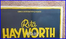 Vintage Original 1972 GILDA Rita Hayworth Movie Poster Noir Film Art 1sh