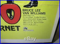 Vintage Original 1974 Framed Bruce Lee As Kato Green Hornet Movie Poster